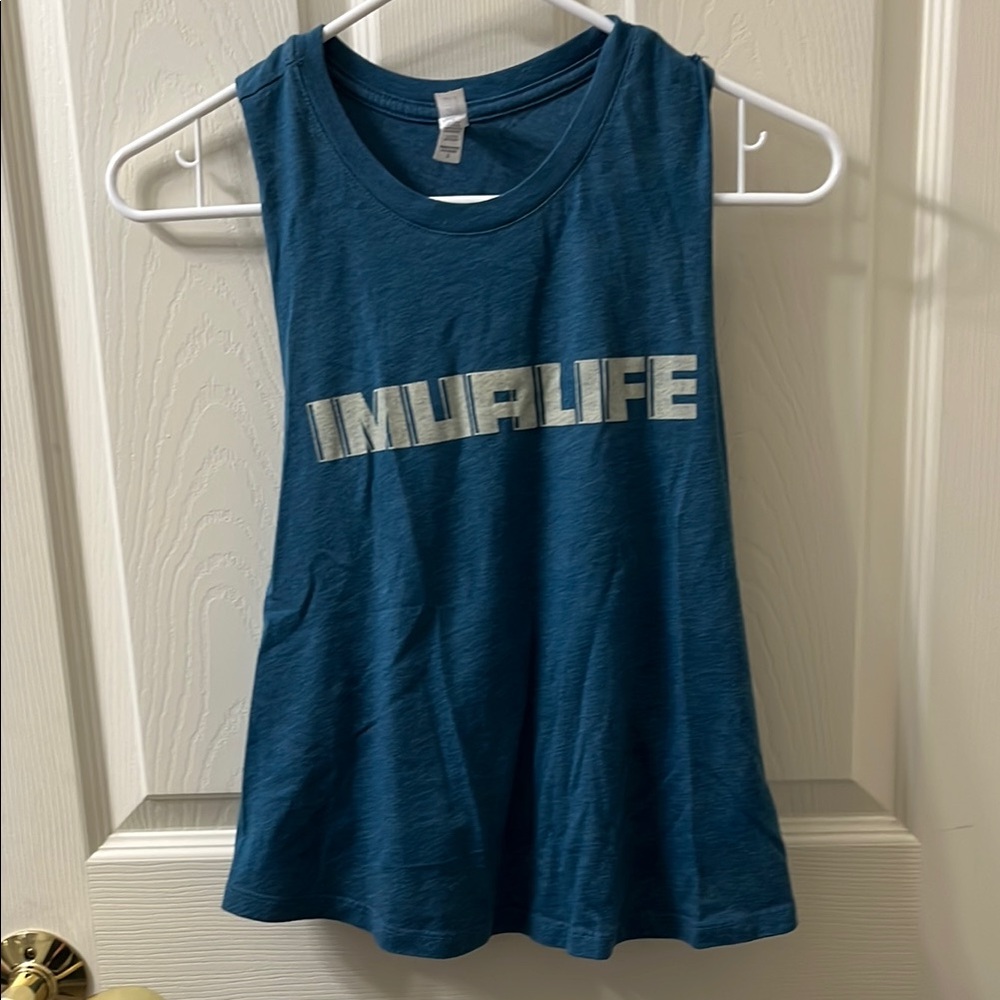 Blue Muscle Tank Top